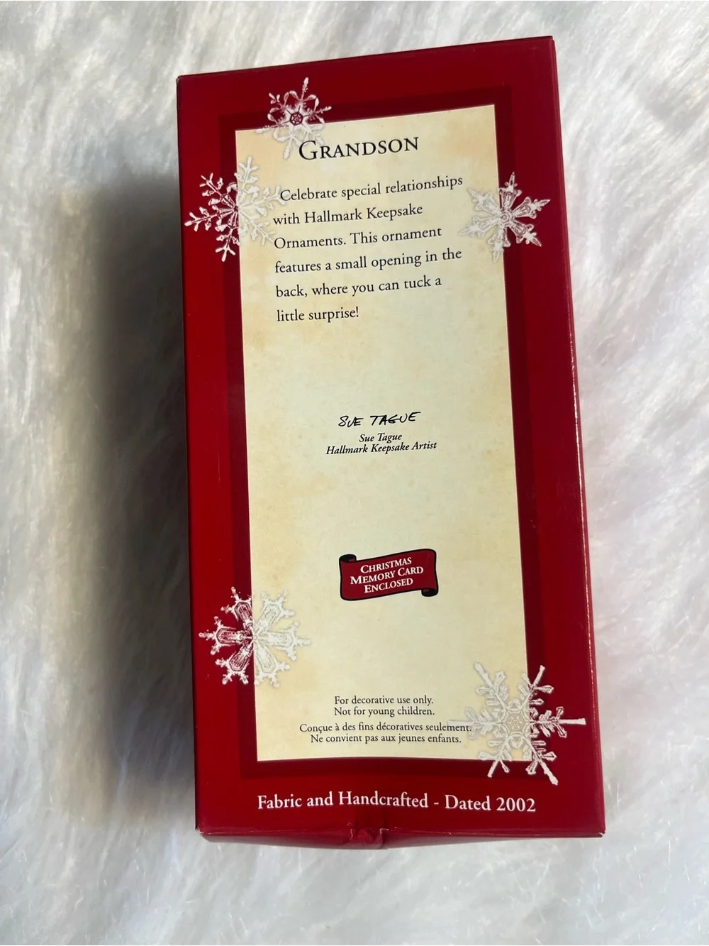 Hallmark Grandson Ornament - Red, White, Green, Brown